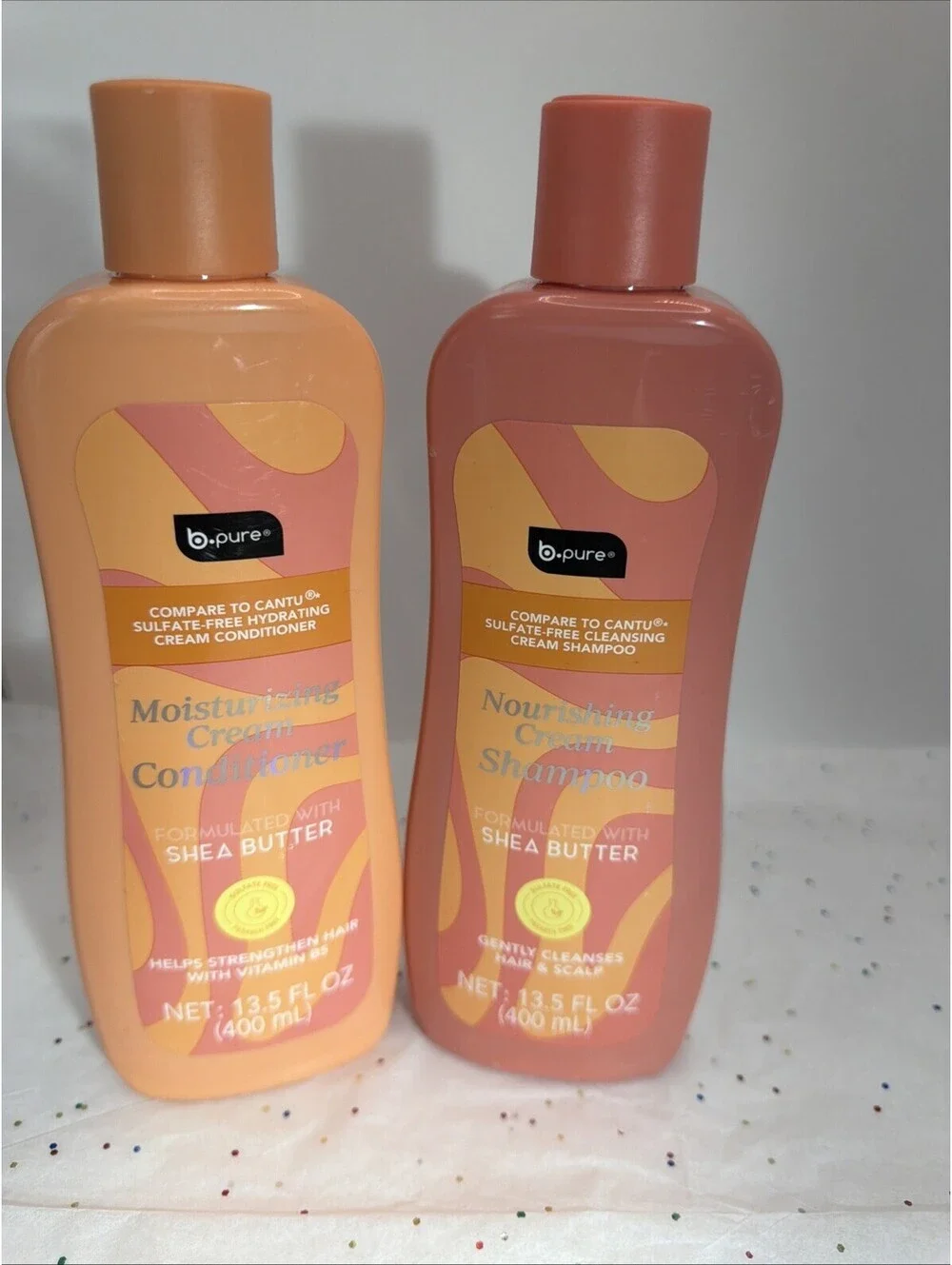 B.Pure Shea Butter Moisturizing Cream Shampoo & Conditioner Set 13.5 oz Each